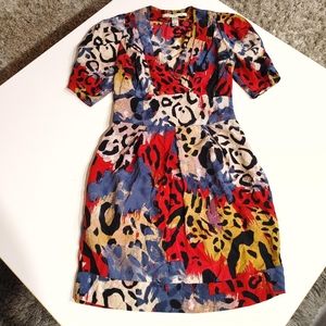 Diane von Furstenberg silk Sabine leopard print dress